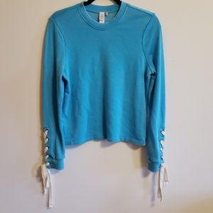 Alternative Turquoise Lace Tie Top...S